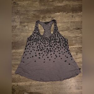Rock & Republic XL women's tank top cheetah print grey/black